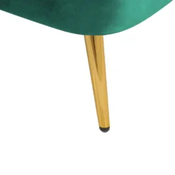 Chaise Longue Côté Gauche En Velours Vert ALLIER -Promos Chesteris Boutique meridienne 16203153