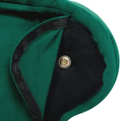 Chaise Longue Chesterfield En Velours Vert Côté Gauche NIMES -Promos Chesteris Boutique meridienne 16203319