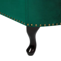 Chaise Longue Chesterfield En Velours Vert Côté Gauche NIMES -Promos Chesteris Boutique meridienne 16203321