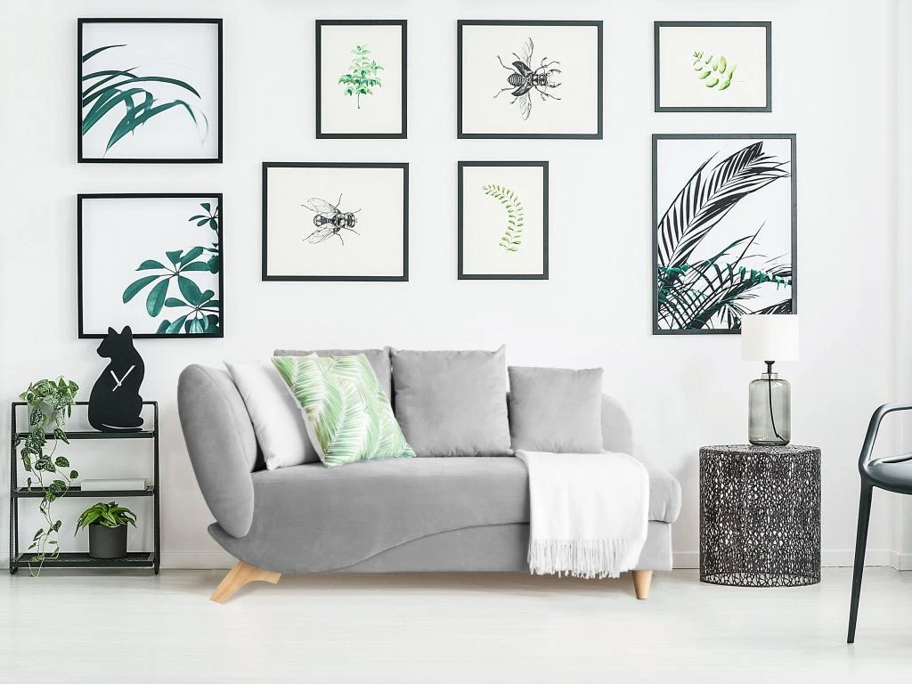 Chaise Longue Côté Gauche En Velours Gris Clair MERI 2 Chaise Longue Côté Gauche En Velours Gris Clair MERI – Image 2