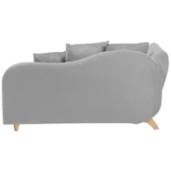 Chaise Longue Côté Gauche En Velours Gris Clair MERI 18 Chaise Longue Côté Gauche En Velours Gris Clair MERI -Promos Chesteris Boutique meridienne 16203763