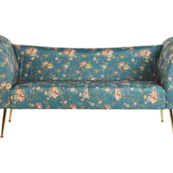 Chaise Longue En Velours à Motif Floral NANTILLY