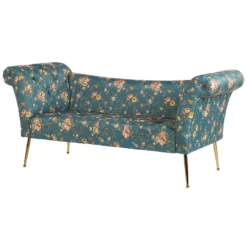 Chaise Longue En Velours à Motif Floral NANTILLY -Promos Chesteris Boutique meridienne 16204641