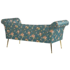 Chaise Longue En Velours à Motif Floral NANTILLY -Promos Chesteris Boutique meridienne 16204645