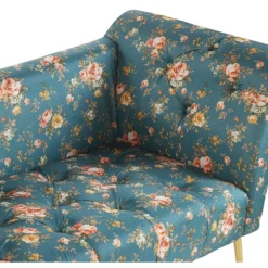 Chaise Longue En Velours à Motif Floral NANTILLY -Promos Chesteris Boutique meridienne 16204649