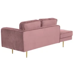 Chaise Longue Rose Poudré Côté Droit MIRAMAS 13 Chaise Longue Rose Poudré Côté Droit MIRAMAS -Promos Chesteris Boutique meridienne 16205539