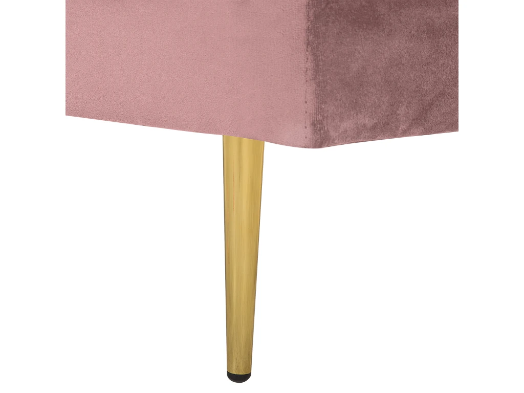 Chaise Longue Rose Poudré Côté Droit MIRAMAS 8 Chaise Longue Rose Poudré Côté Droit MIRAMAS – Image 8