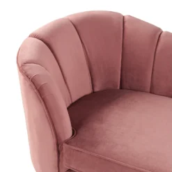 Chaise Longue Côté Gauche En Velours Rose ALLIER 16 Chaise Longue Côté Gauche En Velours Rose ALLIER -Promos Chesteris Boutique meridienne 16205831