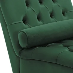 Chaise Longue En Velours Vert Foncé MURET -Promos Chesteris Boutique meridienne 16206345