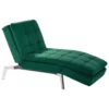 Chaise Longue Réglable Vert émeraude LOIRET