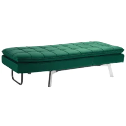Chaise Longue Réglable Vert émeraude LOIRET -Promos Chesteris Boutique meridienne 16206469