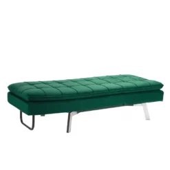 Chaise Longue Réglable Vert émeraude LOIRET -Promos Chesteris Boutique meridienne 16206471