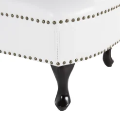 Méridienne Capitonnée En Cuir PU Blanc NIMES -Promos Chesteris Boutique meridienne 16438499