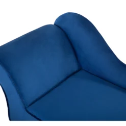 Mini Chaise Longue En Velours Bleu Côté Gauche BIARRITZ -Promos Chesteris Boutique meridienne 16438523