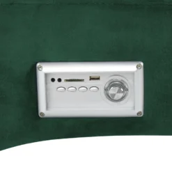 Chaise Longue En Velours Vert Avec Port USB Et Haut-parleur Bluetooth SIMORRE -Promos Chesteris Boutique meridienne 16671281