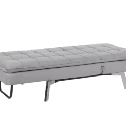 Chaise Longue Réglable Gris Clair LOIRET -Promos Chesteris Boutique meridienne 16671671