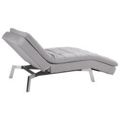 Chaise Longue Réglable Gris Clair LOIRET -Promos Chesteris Boutique meridienne 16671679