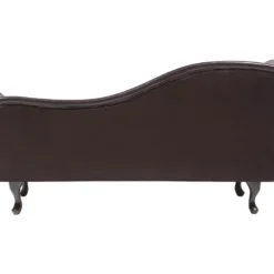 Chaise Longue Chesterfield En Cuir PU Marron LATTES 16 Chaise Longue Chesterfield En Cuir PU Marron LATTES -Promos Chesteris Boutique meridienne 16671801