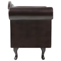 Chaise Longue Chesterfield En Cuir PU Marron LATTES 18 Chaise Longue Chesterfield En Cuir PU Marron LATTES -Promos Chesteris Boutique meridienne 16671805