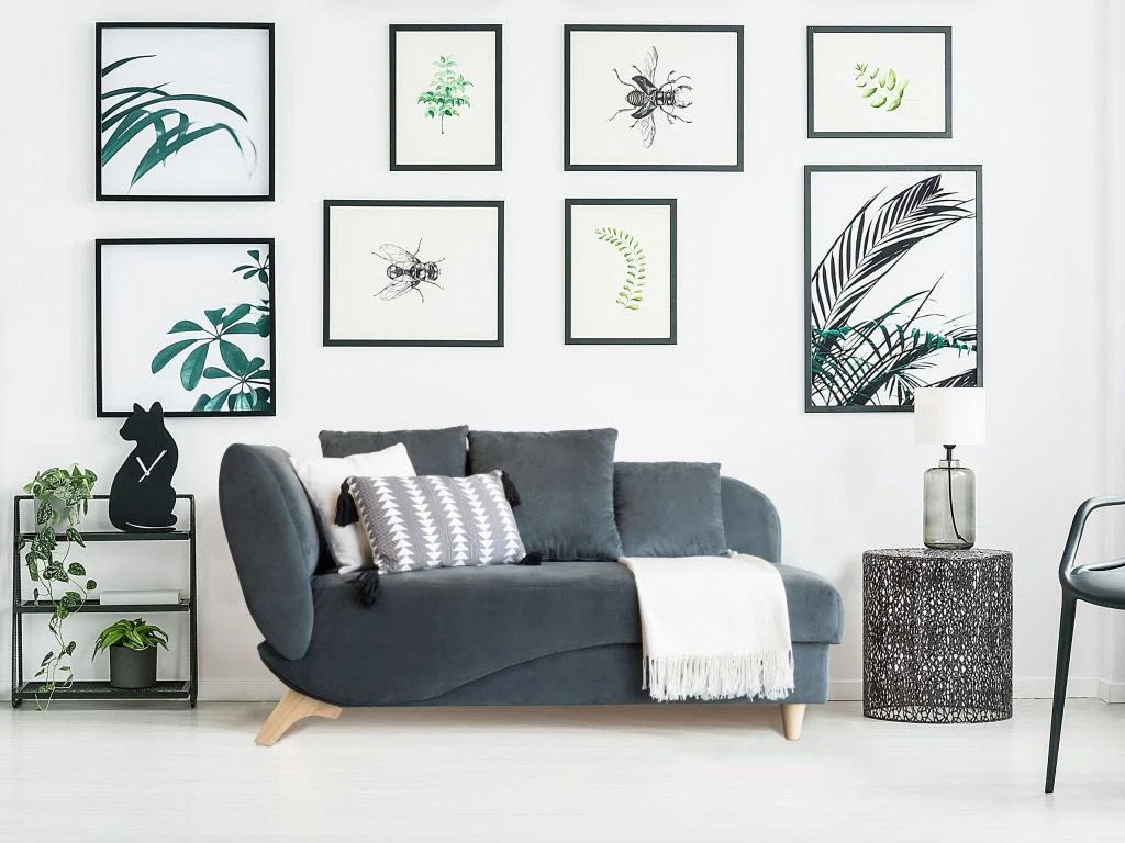 Chaise Longue Côté Gauche En Velours Gris Foncé MERI 2 Chaise Longue Côté Gauche En Velours Gris Foncé MERI – Image 2