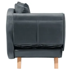 Chaise Longue Côté Gauche En Velours Gris Foncé MERI 19 Chaise Longue Côté Gauche En Velours Gris Foncé MERI -Promos Chesteris Boutique meridienne 16671921