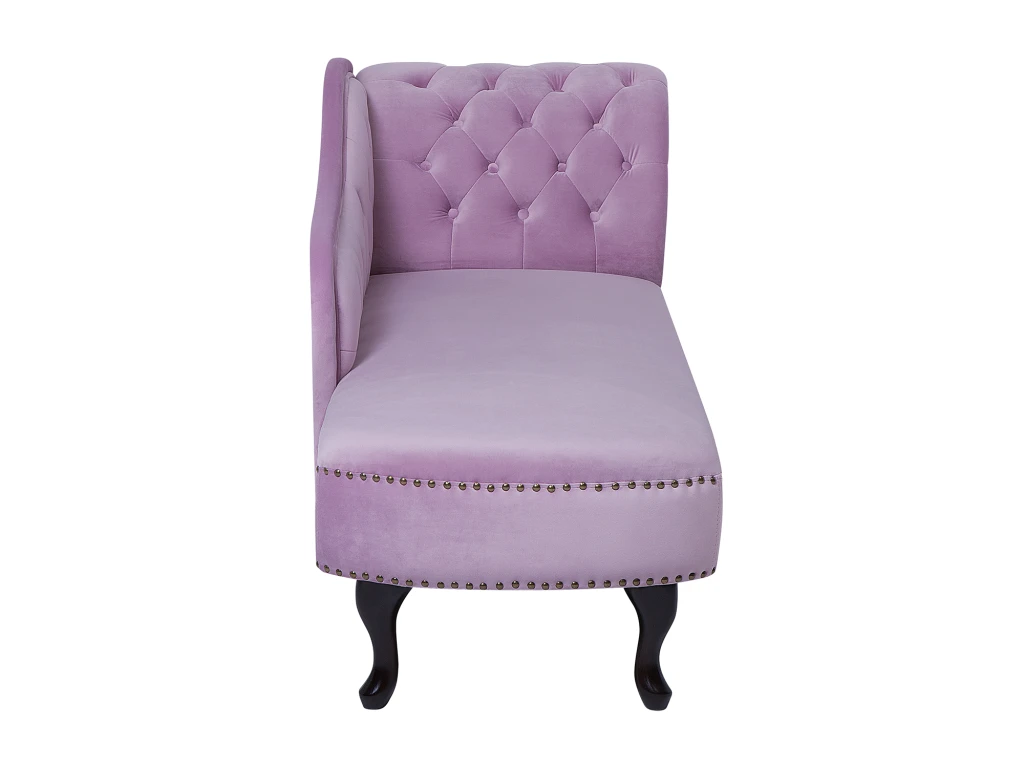 Méridienne En Velours Violet Clair Côté Droit NIMES 5 Méridienne En Velours Violet Clair Côté Droit NIMES – Image 5