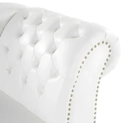 Méridienne Chesterfield Blanche Brillante Côté Droit NIMES -Promos Chesteris Boutique meridienne 16672055