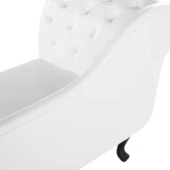 Méridienne Chesterfield Blanche Brillante Côté Droit NIMES -Promos Chesteris Boutique meridienne 16672057