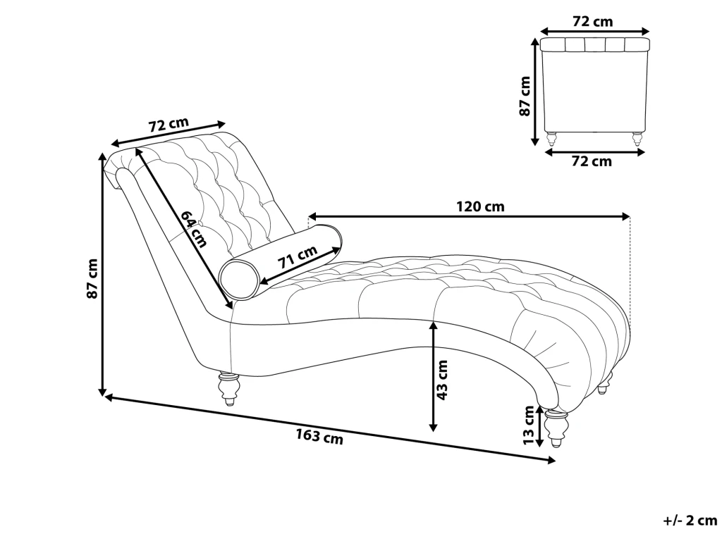 Chaise Longue En Velours Bordeaux MURET 3 Chaise Longue En Velours Bordeaux MURET – Image 3