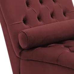 Chaise Longue En Velours Bordeaux MURET 15 Chaise Longue En Velours Bordeaux MURET -Promos Chesteris Boutique meridienne 16672229