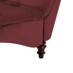 Chaise Longue En Velours Bordeaux MURET 16 Chaise Longue En Velours Bordeaux MURET -Promos Chesteris Boutique meridienne 16672231