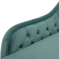 Méridienne Chesterfield Côté Droit En Velours Vert Menthe NIMES -Promos Chesteris Boutique meridienne 16672485