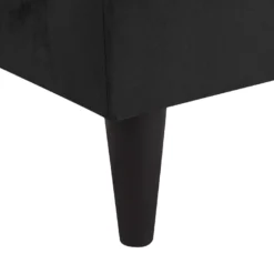 Chaise Longue Côté Droit En Velours Noir LUIRO 19 Chaise Longue Côté Droit En Velours Noir LUIRO -Promos Chesteris Boutique meridienne 16672517