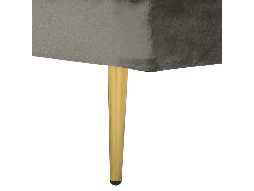 Méridienne En Velours Gris Taupe Côté Gauche MIRAMAS 7 Méridienne En Velours Gris Taupe Côté Gauche MIRAMAS – Image 7