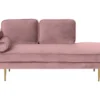 Chaise Longue Rose Poudré Côté Gauche MIRAMAS