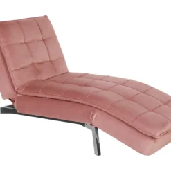Chaise Longue Réglable Rose LOIRET