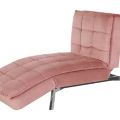 Chaise Longue Réglable Rose LOIRET -Promos Chesteris Boutique meridienne 16673451