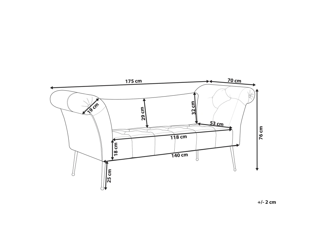 Chaise Longue En Velours Rose NANTILLY 3 Chaise Longue En Velours Rose NANTILLY – Image 3