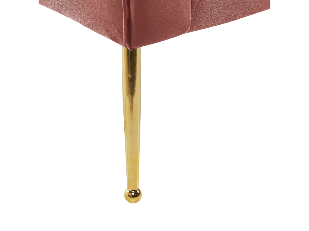 Chaise Longue En Velours Rose NANTILLY 9 Chaise Longue En Velours Rose NANTILLY – Image 9