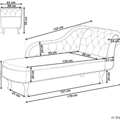 Méridienne Chesterfield Côté Droit En Velours Noir NIMES 12 Méridienne Chesterfield Côté Droit En Velours Noir NIMES -Promos Chesteris Boutique meridienne 16673623
