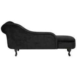 Méridienne Chesterfield Côté Droit En Velours Noir NIMES 15 Méridienne Chesterfield Côté Droit En Velours Noir NIMES -Promos Chesteris Boutique meridienne 16673629