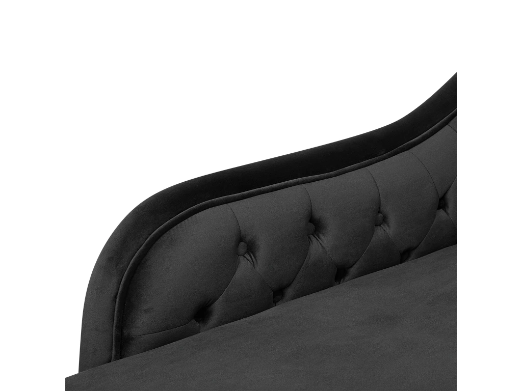 Méridienne Chesterfield Côté Droit En Velours Noir NIMES 9 Méridienne Chesterfield Côté Droit En Velours Noir NIMES – Image 9