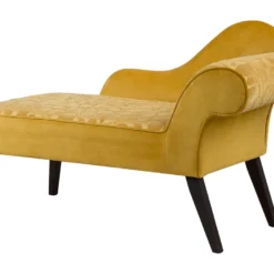 Mini Chaise Longue En Velours Jaune Côté Droit BIARRITZ 11 Mini Chaise Longue En Velours Jaune Côté Droit BIARRITZ -Promos Chesteris Boutique meridienne 16673659