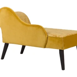 Mini Chaise Longue En Velours Jaune Côté Droit BIARRITZ 12 Mini Chaise Longue En Velours Jaune Côté Droit BIARRITZ -Promos Chesteris Boutique meridienne 16673661