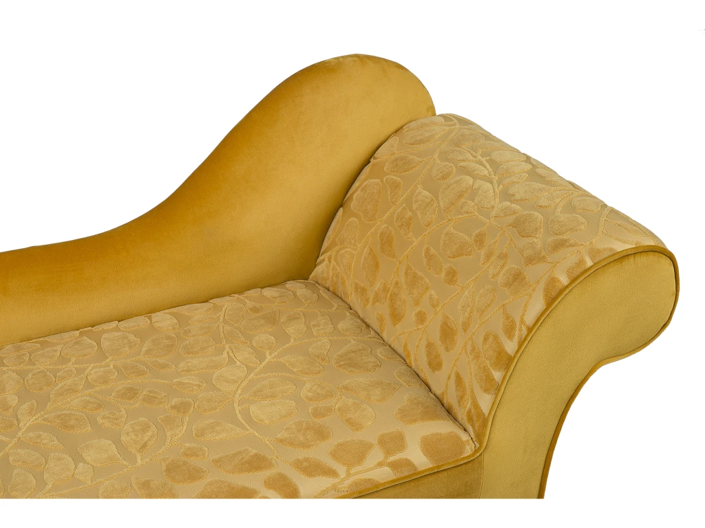 Mini Chaise Longue En Velours Jaune Côté Droit BIARRITZ 6 Mini Chaise Longue En Velours Jaune Côté Droit BIARRITZ – Image 6
