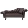 Méridienne Chesterfield Marron Côté Droit LATTES