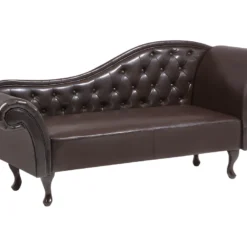 Méridienne Chesterfield Marron Côté Droit LATTES -Promos Chesteris Boutique meridienne 16673677