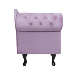 Méridienne En Velours Violet Clair Côté Gauche NIMES -Promos Chesteris Boutique meridienne 16673921