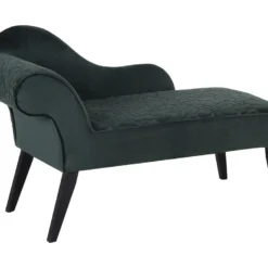Mini Chaise Longue En Velours Vert Côté Gauche BIARRITZ -Promos Chesteris Boutique meridienne 16674761