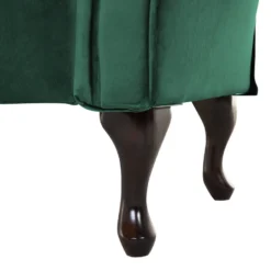 Chaise Longue Côté Droit En Velours Vert Foncé LATTES -Promos Chesteris Boutique meridienne 16674883